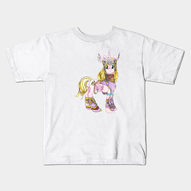 Silmeria Valpony Kids T-Shirt by Dragon Lady Artistry